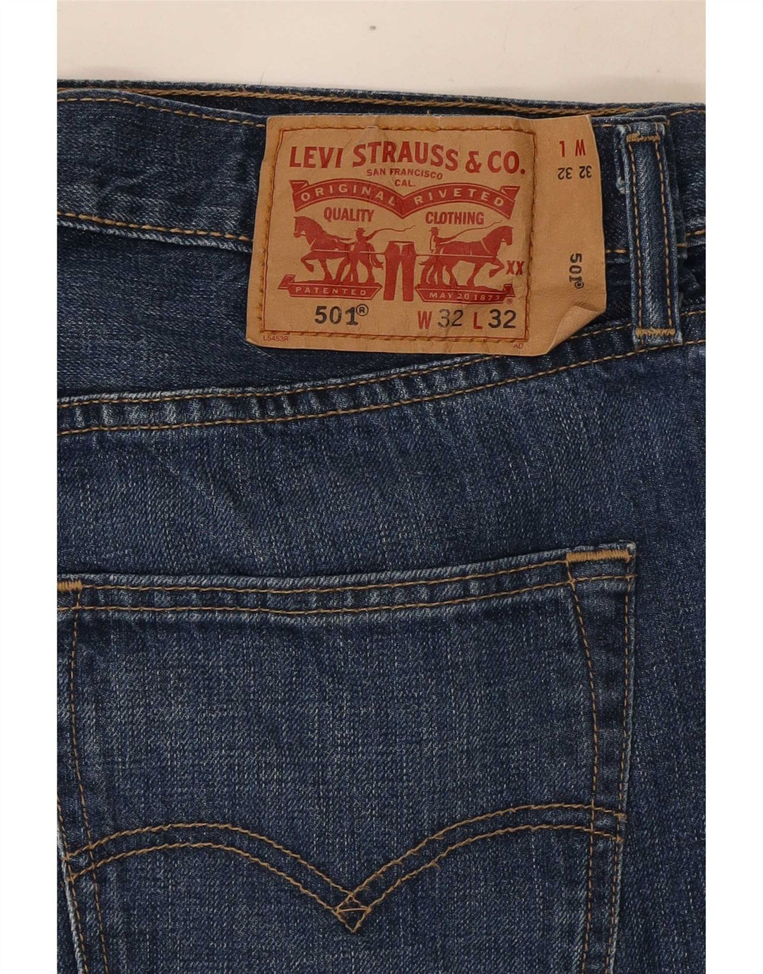 Levi's Masculino 501 Straight Jeans W32 L32 Azul Marinho Algodão