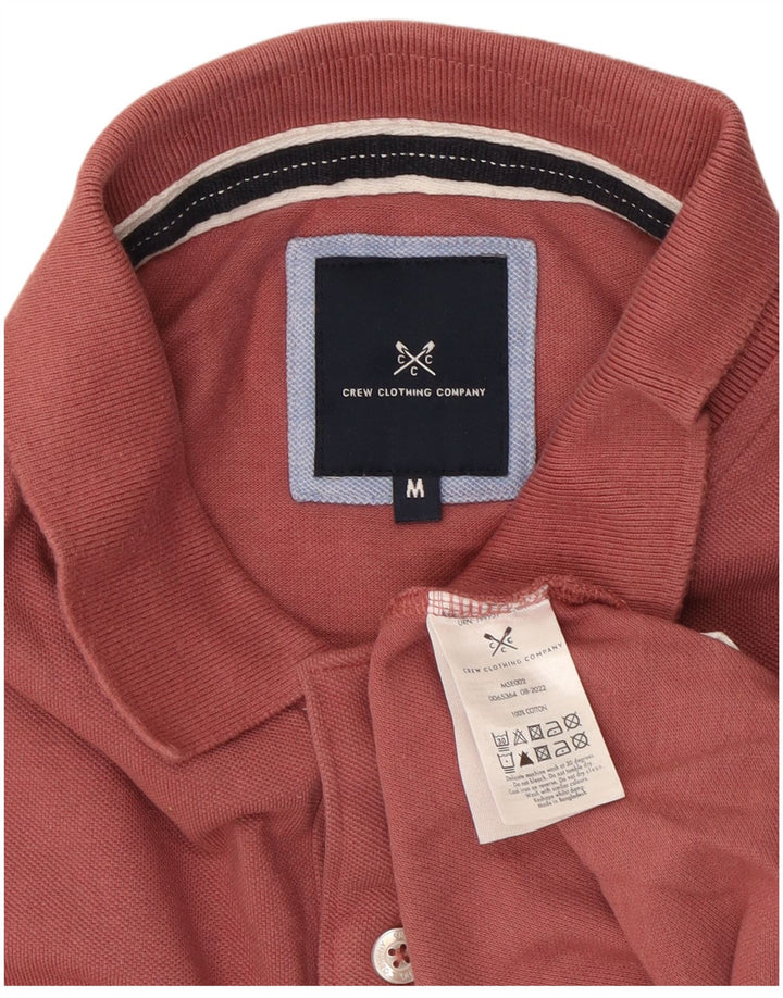 Camisa polo masculina Crew Clothing algodão marrom médio