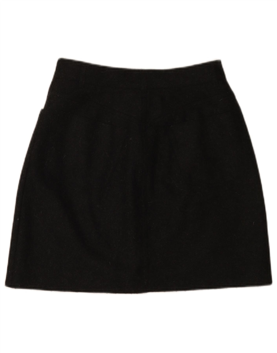 Saia evasê feminina VINTAGE IT 42 médio W26 lã preta