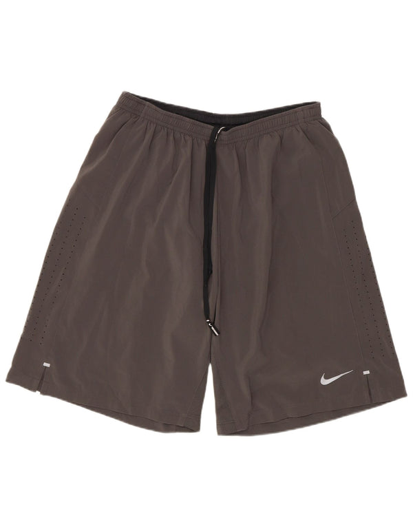Shorts esportivos masculinos Nike poliéster cinza médio