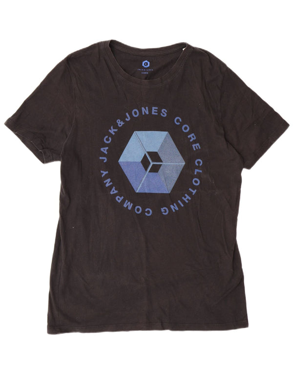 Camiseta feminina JACK & JONES com estampa gráfica UK 18 XL algodão preto