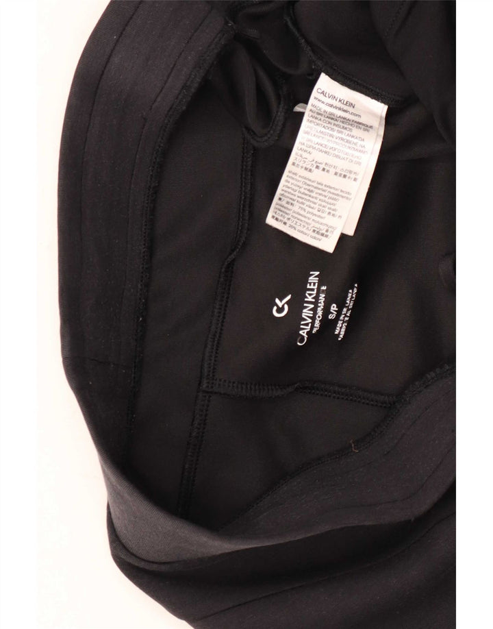 Calça de treino masculina Calvin Klein com estampa gráfica e corrida pequena cinza poliéster