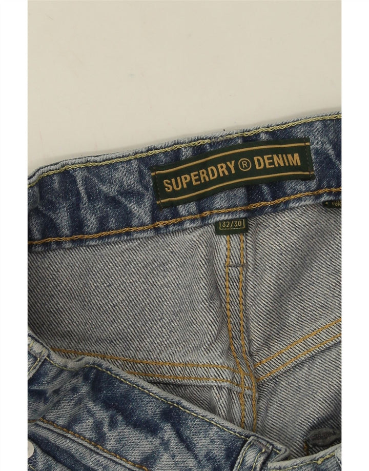 Superdry Mens Loose Jeans W32 L30 Azul Algodão