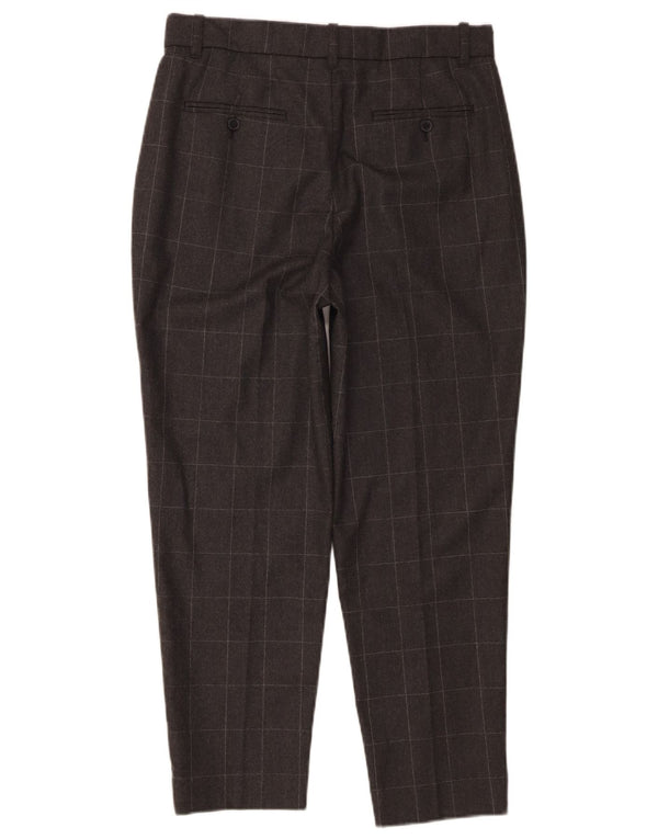 Calça Chino Cônica Feminina Ralph Lauren EUA 4 Pequeno W30 L26 Xadrez Cinza