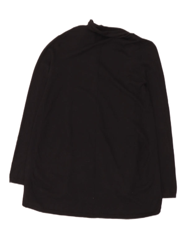 Suéter cardigã aberto com palangre feminino Zara Reino Unido 10 pequeno viscose preta