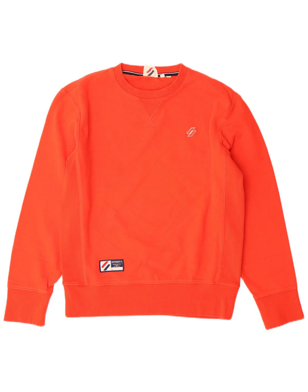 SUPERDRY moletom masculino jumper pequeno algodão laranja