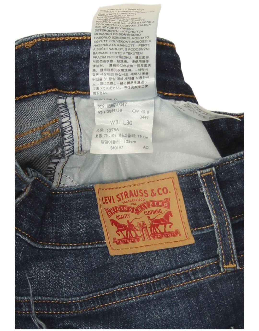 Calça jeans feminina Levi's 721 High Rise Skinny W31 L30 azul algodão