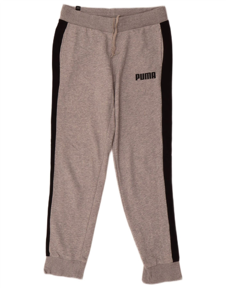 Calça de treino masculina Puma Joggers pequeno cinza colorblock