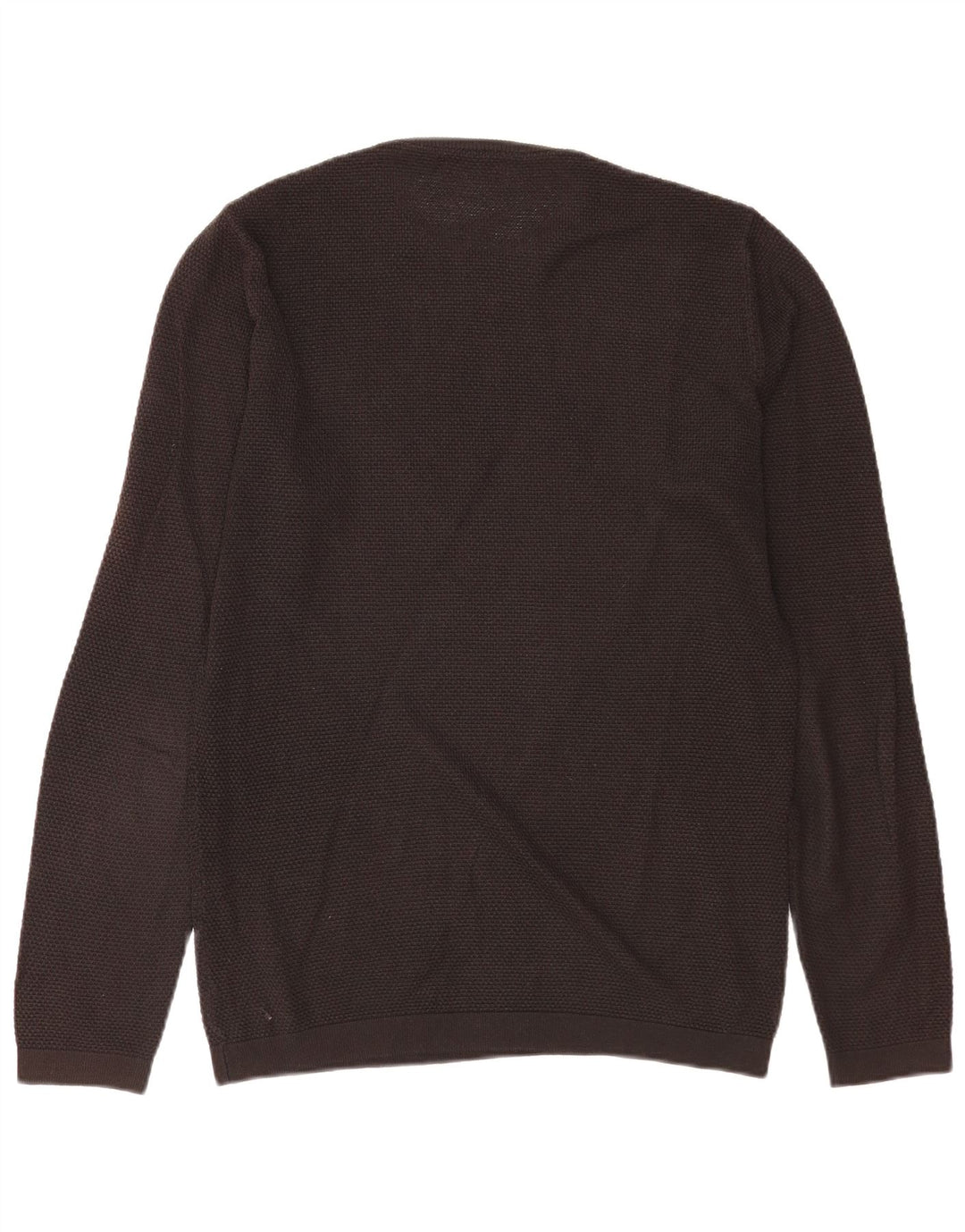 Zara Suéter masculino com gola redonda e acrílico preto médio