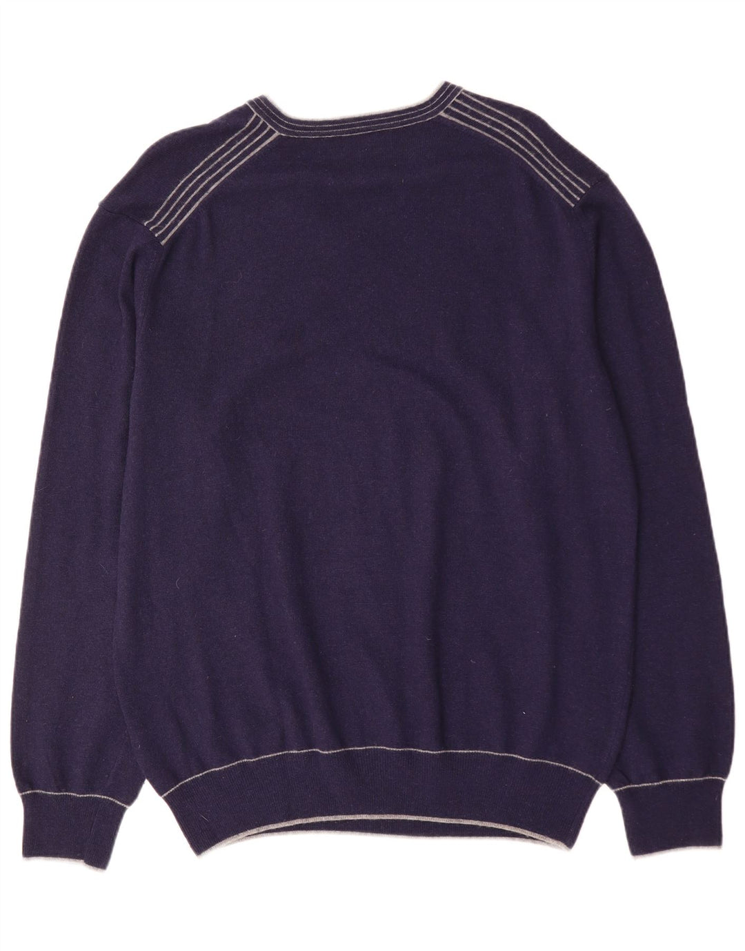 Suéter masculino KAPPA com decote em V gráfico 2XL caxemira azul marinho