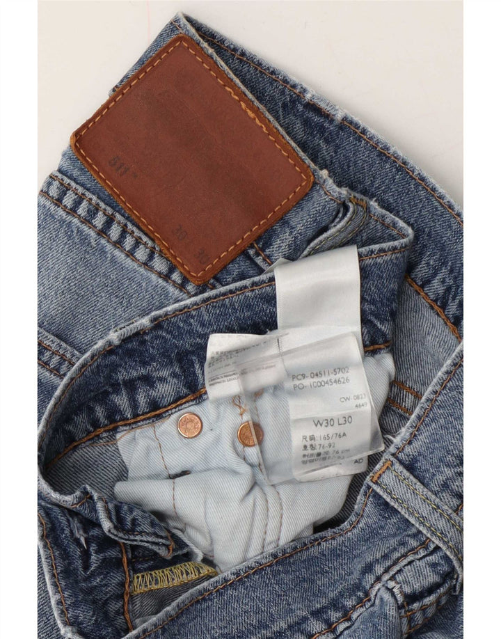 Calça jeans feminina Levi's 511 Tapered Slim W30 L30 azul algodão