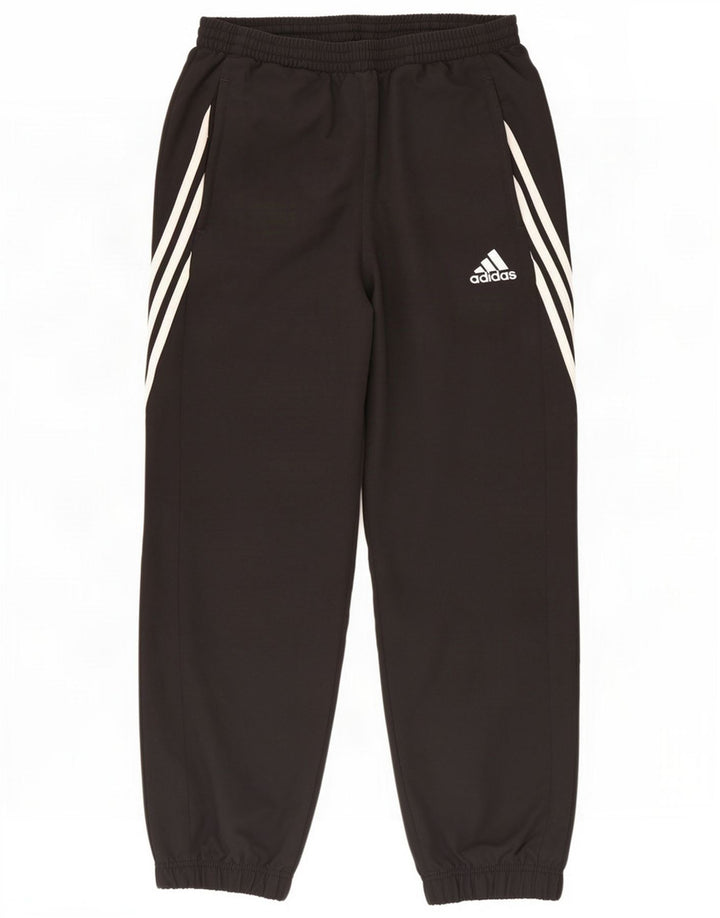 Adidas Calças de treino masculinas Joggers Poliéster preto médio