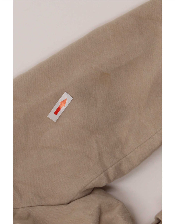 Jaqueta blazer feminina Zara com 4 botões Reino Unido 6 XS algodão bege