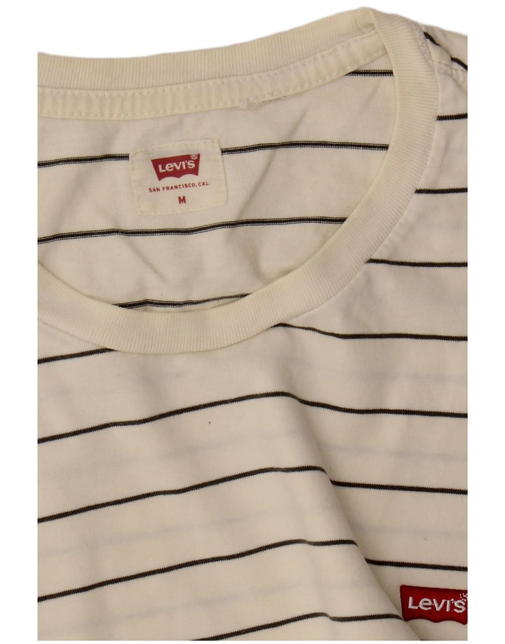 LEVI'S Mens T-Shirt Medium White Striped