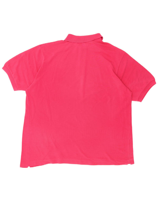 Camisa polo masculina LACOSTE tamanho 7 2XL algodão rosa