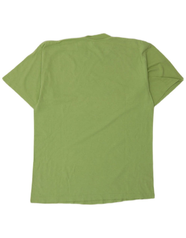 Camiseta masculina estampada Champion grande algodão verde