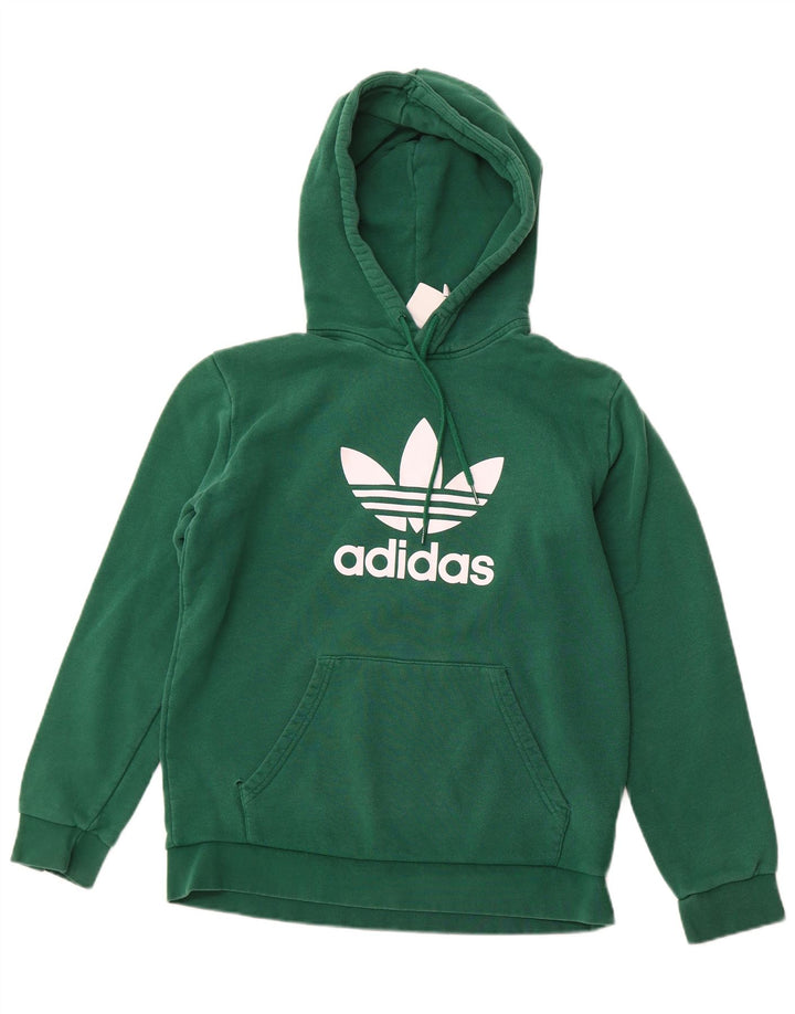 ADIDAS Mens Graphic Hoodie Jumper Médio Algodão Verde