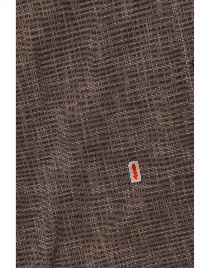 Camisa masculina Calvin Klein Jeans Slim Fit cinza médio algodão manchado