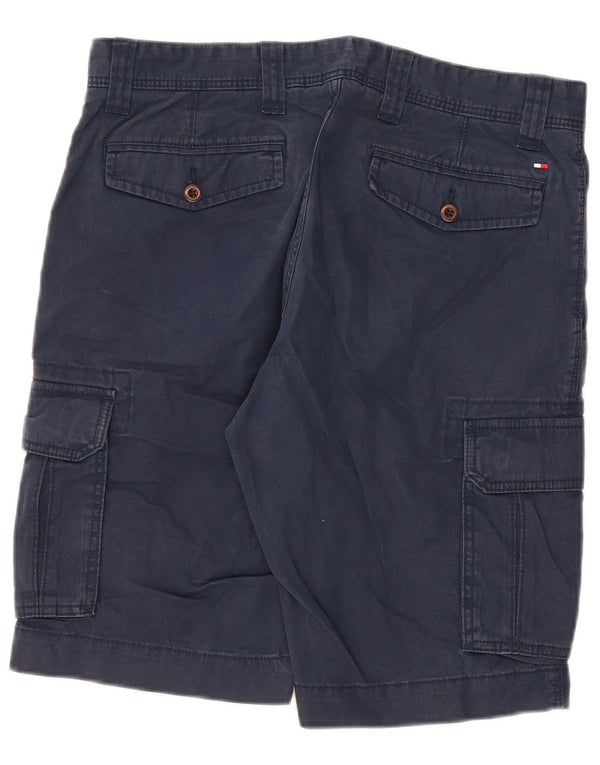 Tommy Hilfiger Mens Cargo Shorts W32 Médio Algodão Azul Marinho