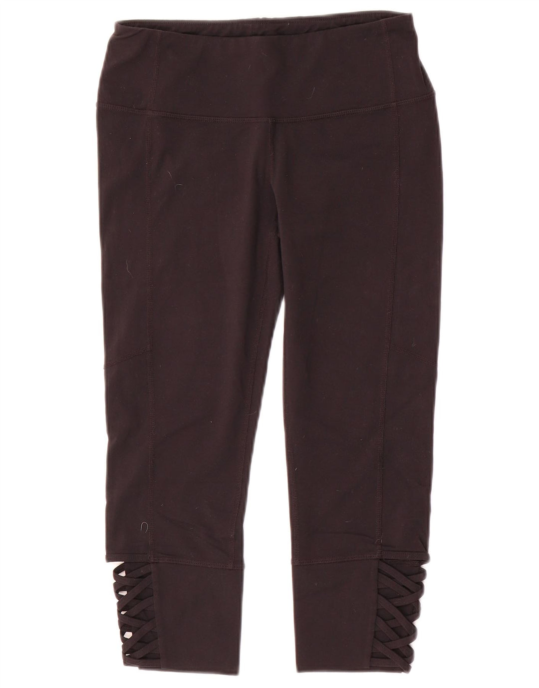 Leggings capri femininos ATHLETA Reino Unido 10 pequeno preto nylon