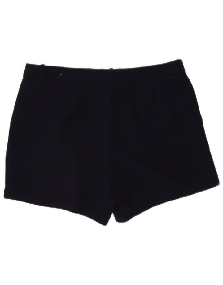 J. Crew Shorts Chino Feminino Pegged US 12 Grande W34 Azul Marinho Poliéster