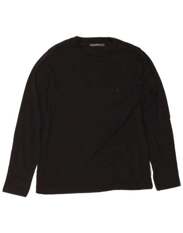 French Connection Mens Top Manga Longa XL Algodão Preto