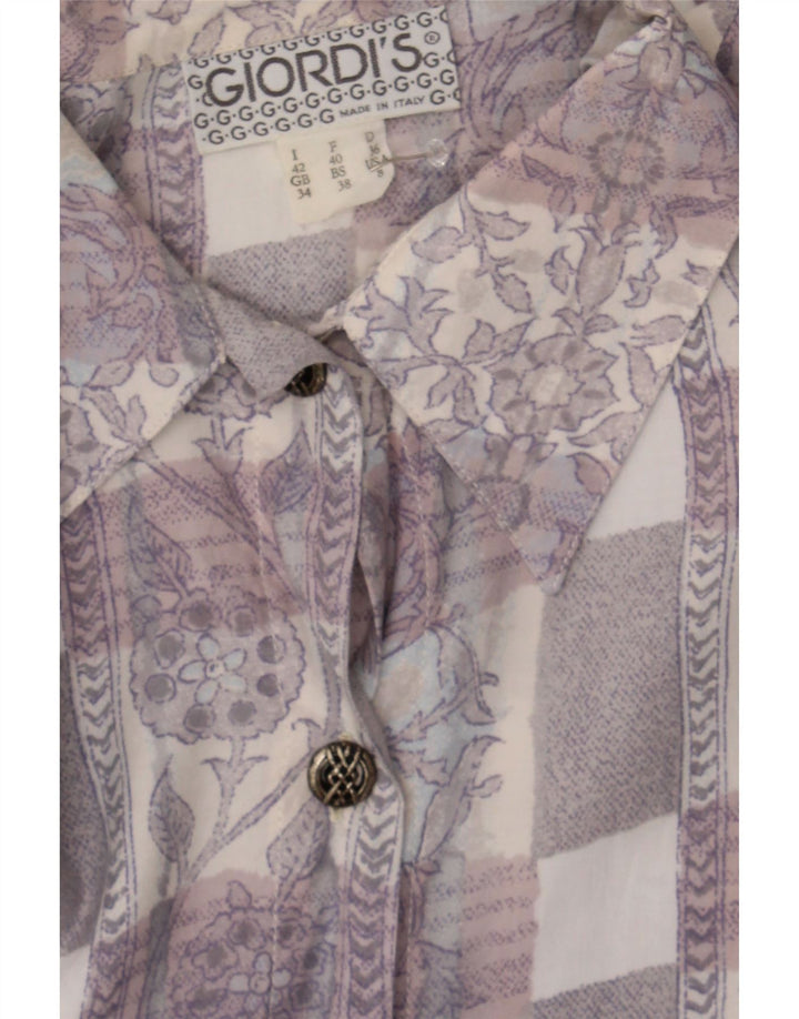 GIORDI'S Womens Shirt IT 42 Medium Multicoloured Patchwork Vintage Giordi's and Second-Hand Giordi's from Messina Hembry 