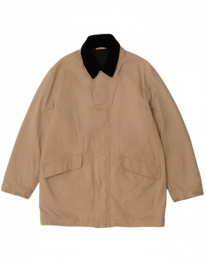 Sobretudo masculino Gant UK 40 grande bloco colorido bege
