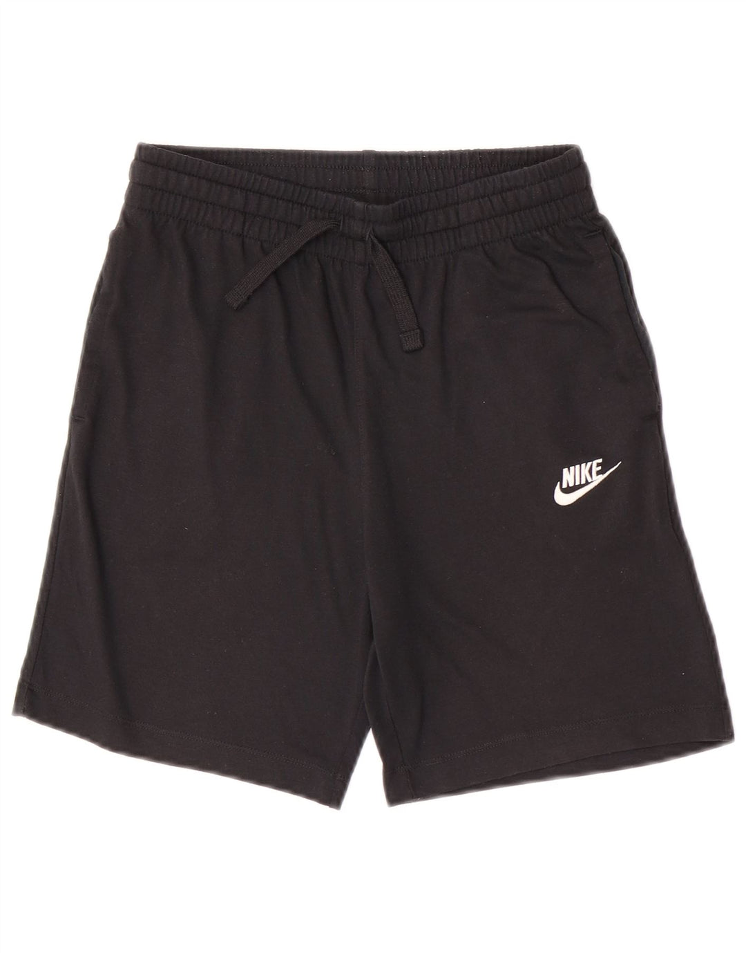 Shorts esportivos Nike Boys 12-13 anos grandes de poliéster preto
