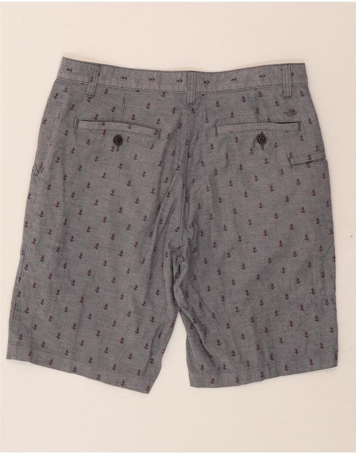 DOCKERS Mens Chino Shorts W32 Medium Grey Spotted Cotton Vintage Dockers and Second-Hand Dockers from Messina Hembry 