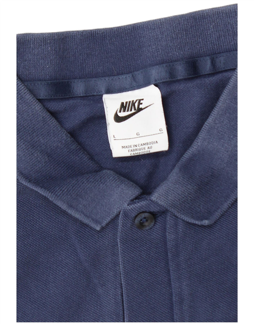 Camisa polo masculina NIKE grande algodão azul marinho