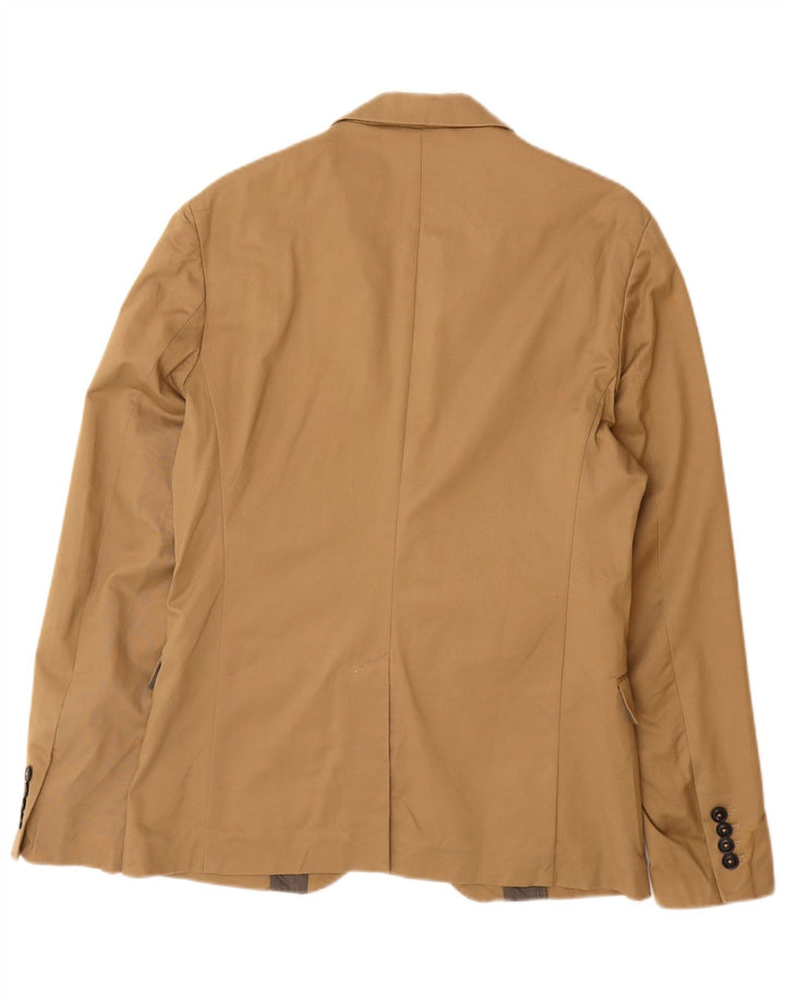 Jaqueta blazer masculina Zara com 2 botões EU 50 marrom médio
