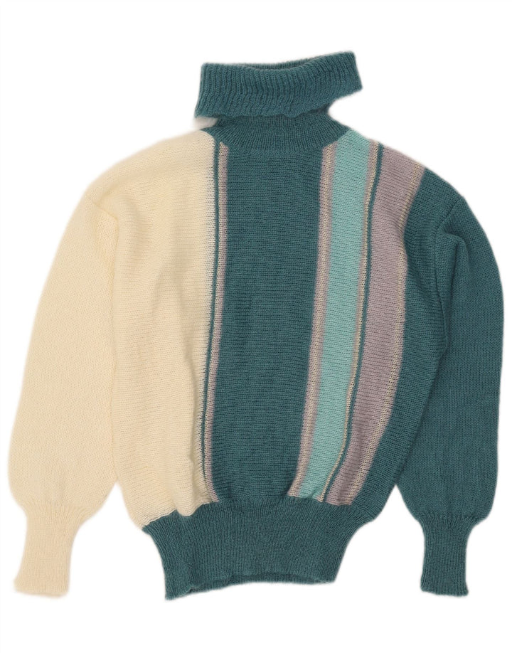 Suéter feminino Cagi com gola redonda IT 44 bloco colorido médio multicolorido