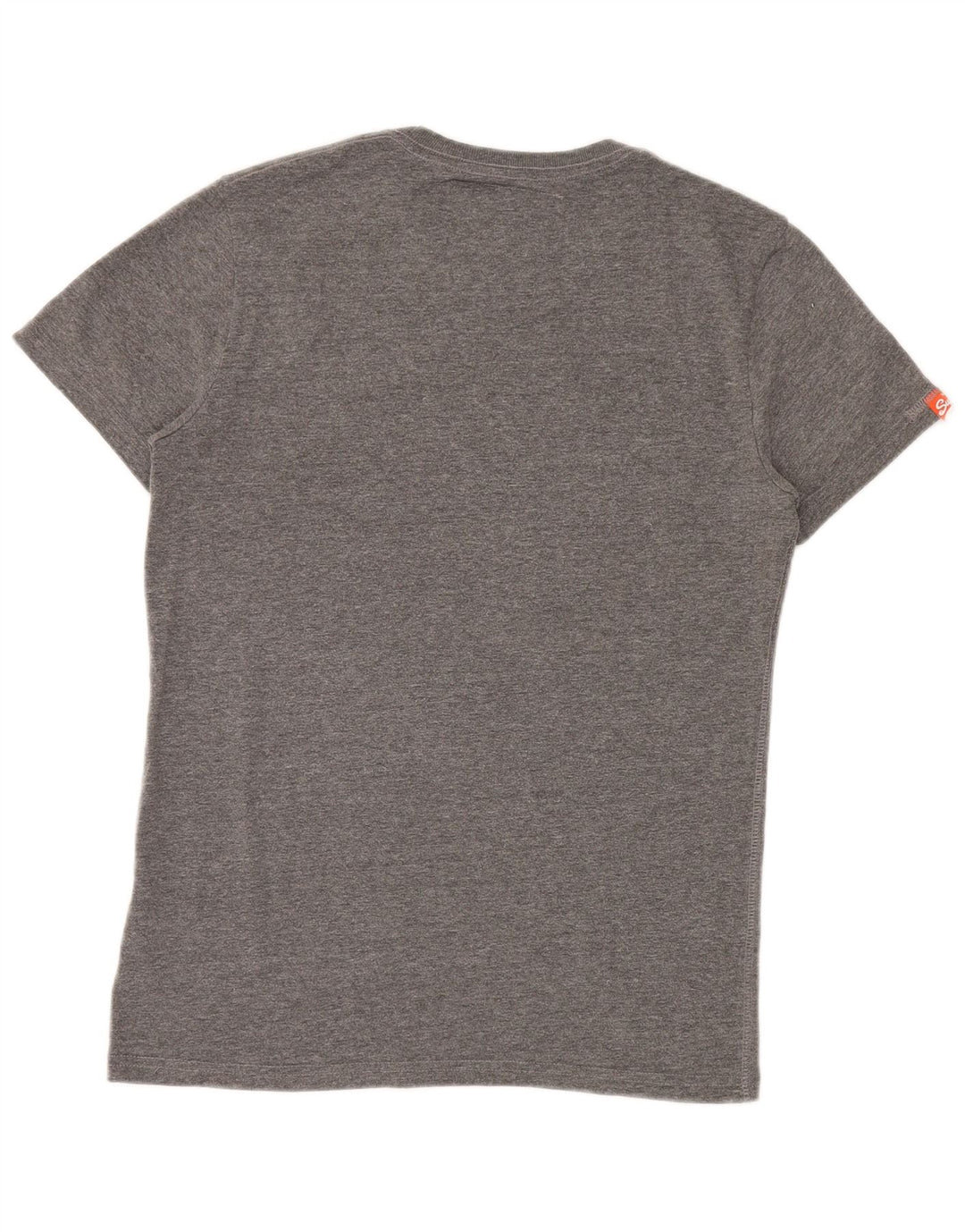 Camiseta gráfica masculina Superdry Top cinza médio algodão