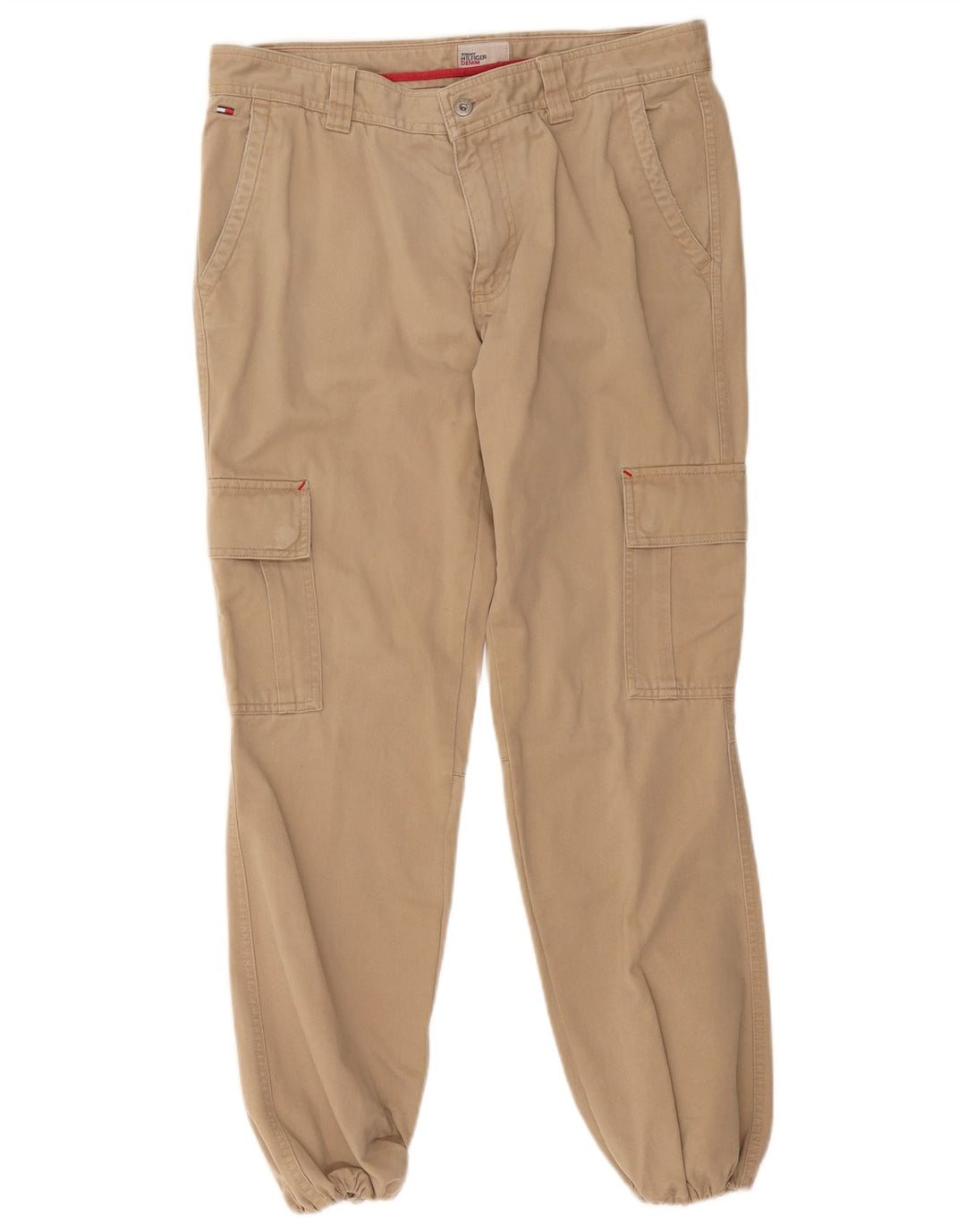 Tommy Hilfiger Mens Joggers Cargo Calças W30 L32 Bege