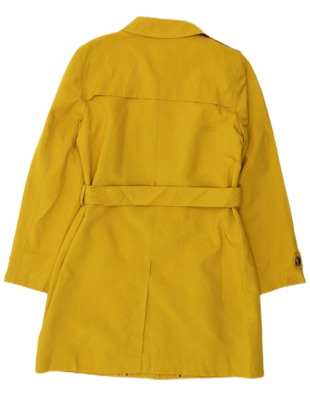 Casaco impermeável feminino Marks & Spencer Reino Unido 14 poliéster amarelo médio