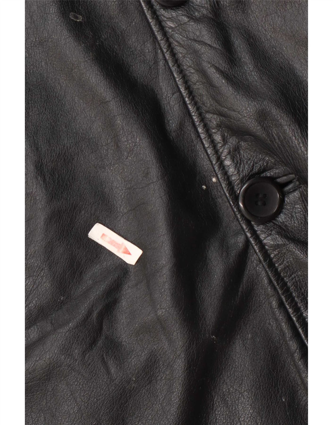Casaco de couro masculino vintage UK 38 médio preto