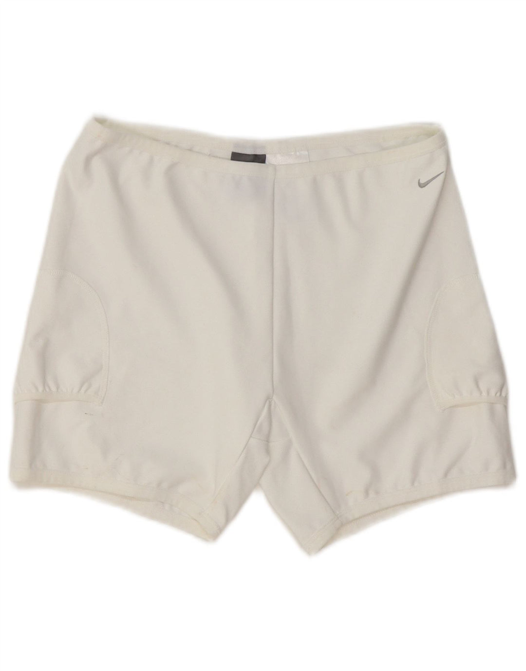 Shorts esportivos femininos NIKE Dri Fit UK 12 médio branco poliéster