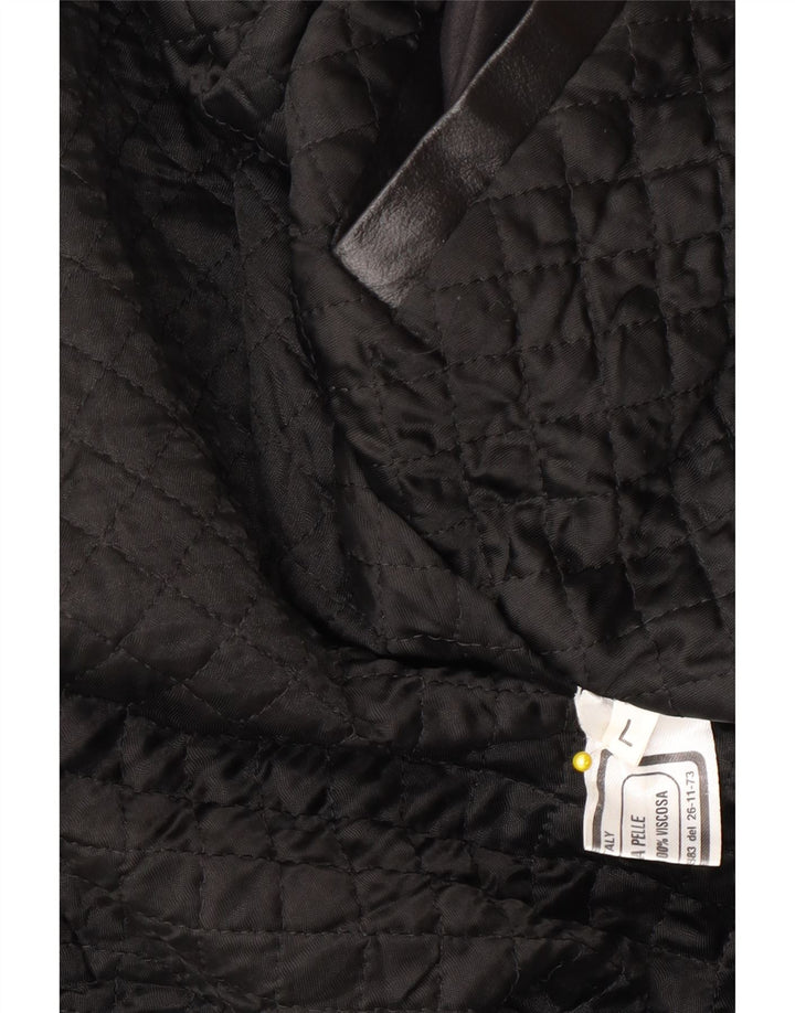 Jaqueta de couro masculina vintage UK 40 grande couro preto
