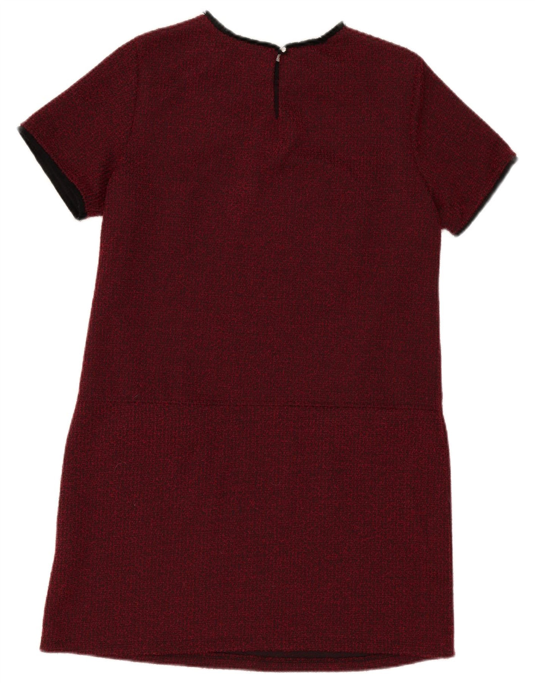 Vestido feminino Wallis UK 14 grande poliéster cor de vinho