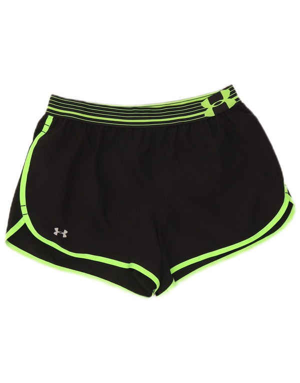 Shorts esportivos femininos Under Armour UK 12 listrado preto médio