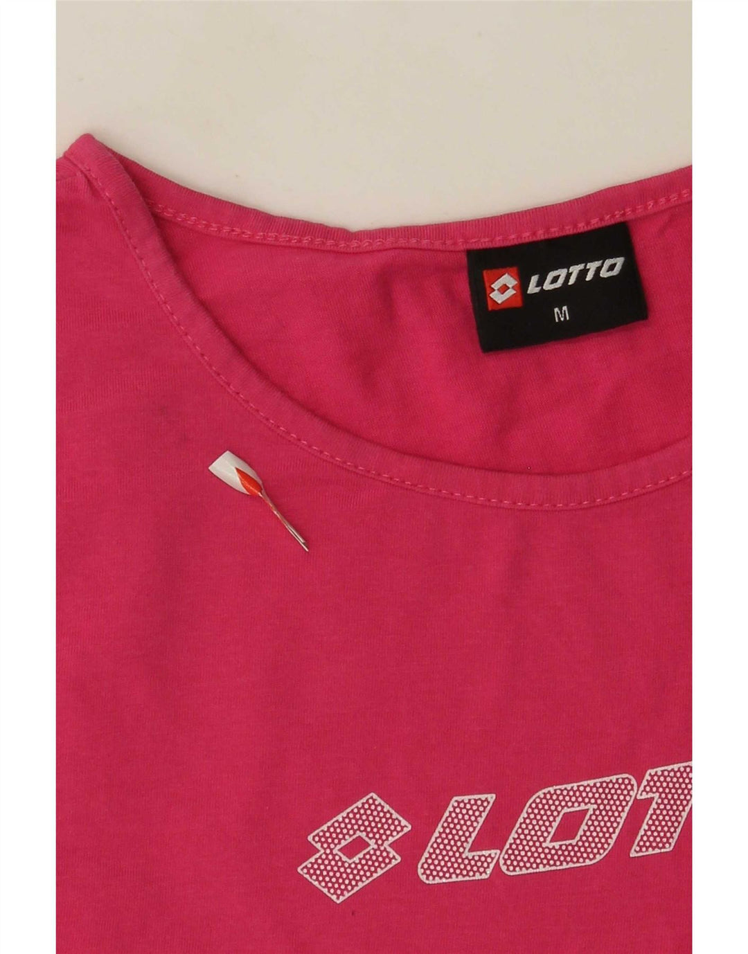 Lotto Womens Graphic Vest Top UK 12 Médio Algodão Rosa