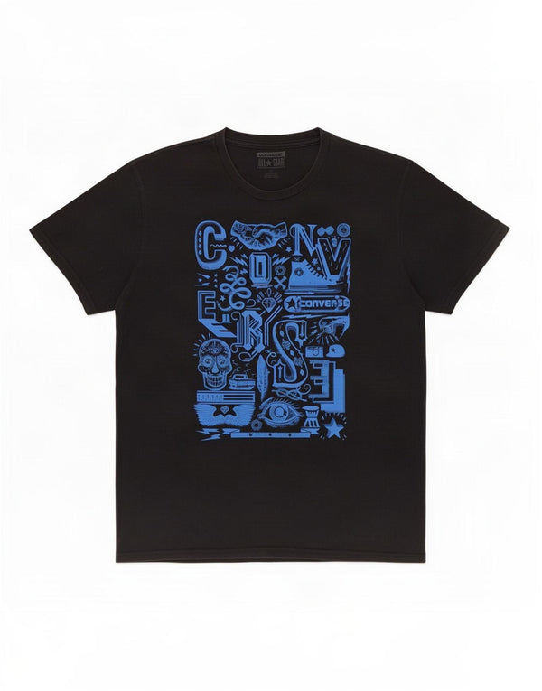 Camiseta Converse Masculina Graphic Top Médio Preto