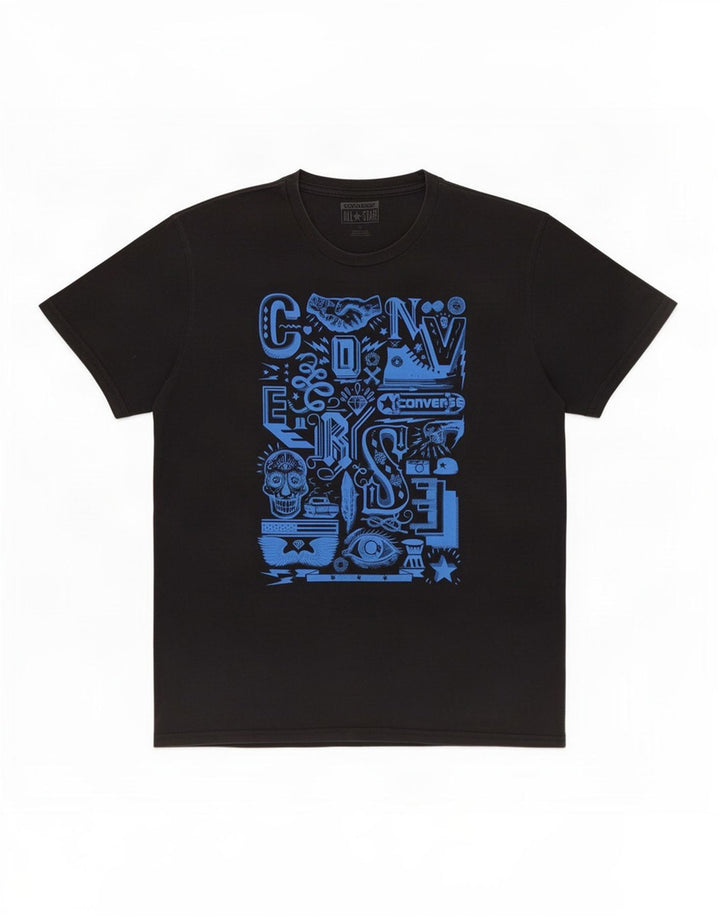 Camiseta Converse Masculina Graphic Top Médio Preto