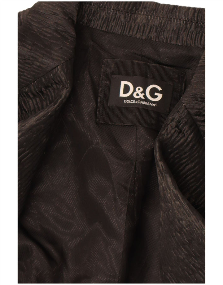 Jaqueta blazer feminina Dolce & Gabbana com 2 botões IT 42 poliéster preto médio