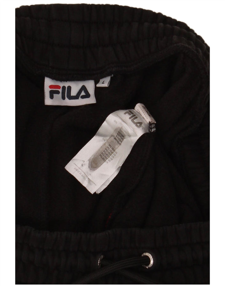 Calça de treino masculina Fila joggers grande algodão preto