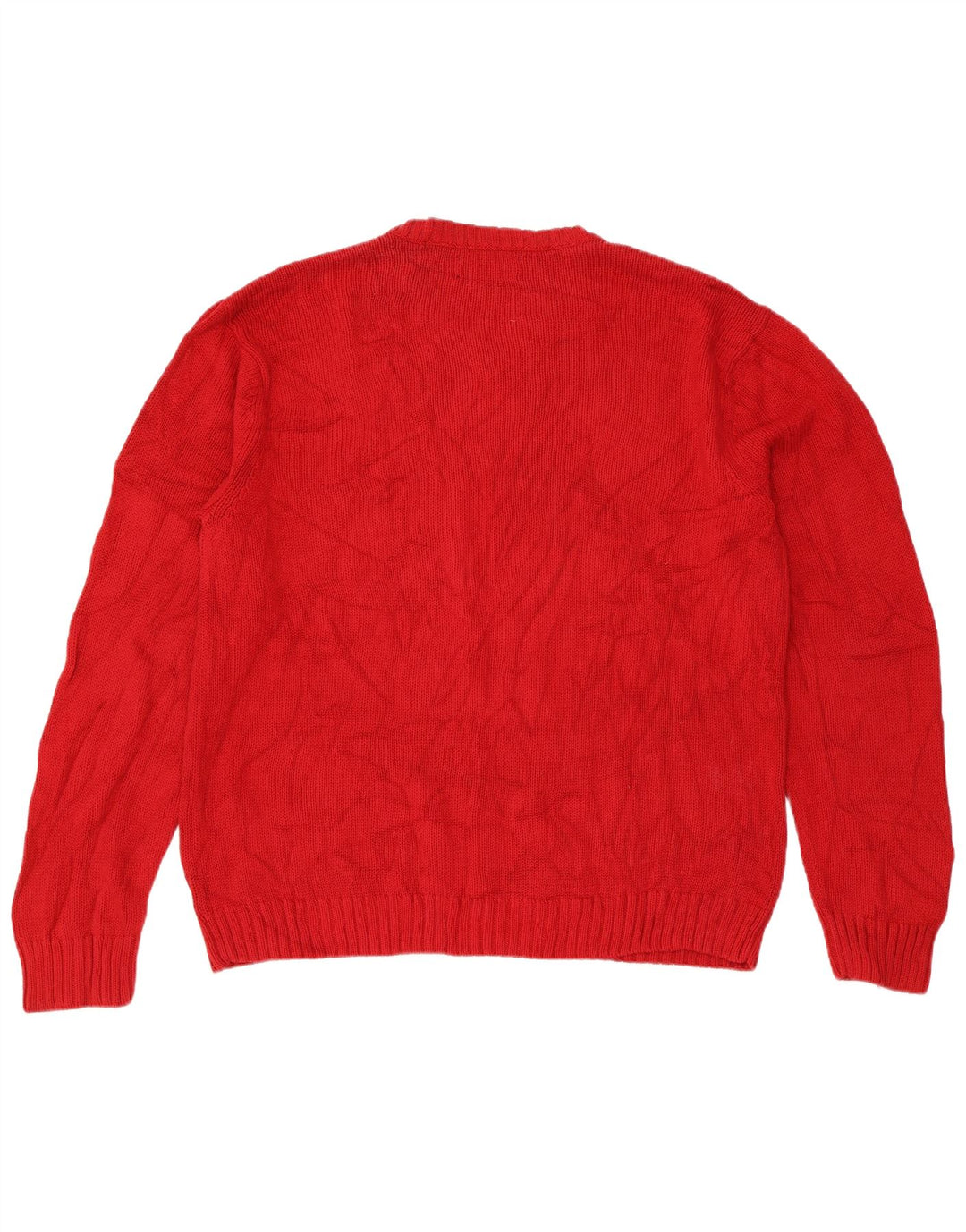 Suéter masculino Chaps Regular Fit com decote em V XL de algodão vermelho
