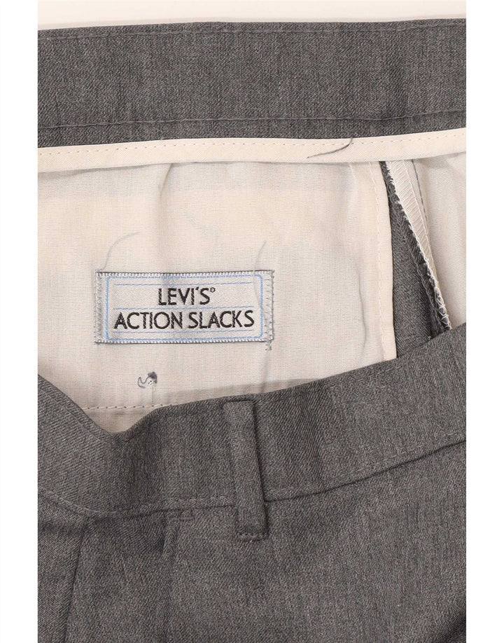 Calça jeans reta masculina Levi's W38 L29 poliéster cinza