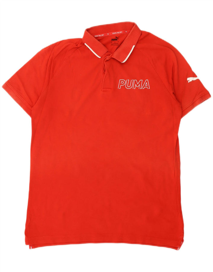 Camisa polo masculina Puma Graphic médio vermelho algodão esportivo