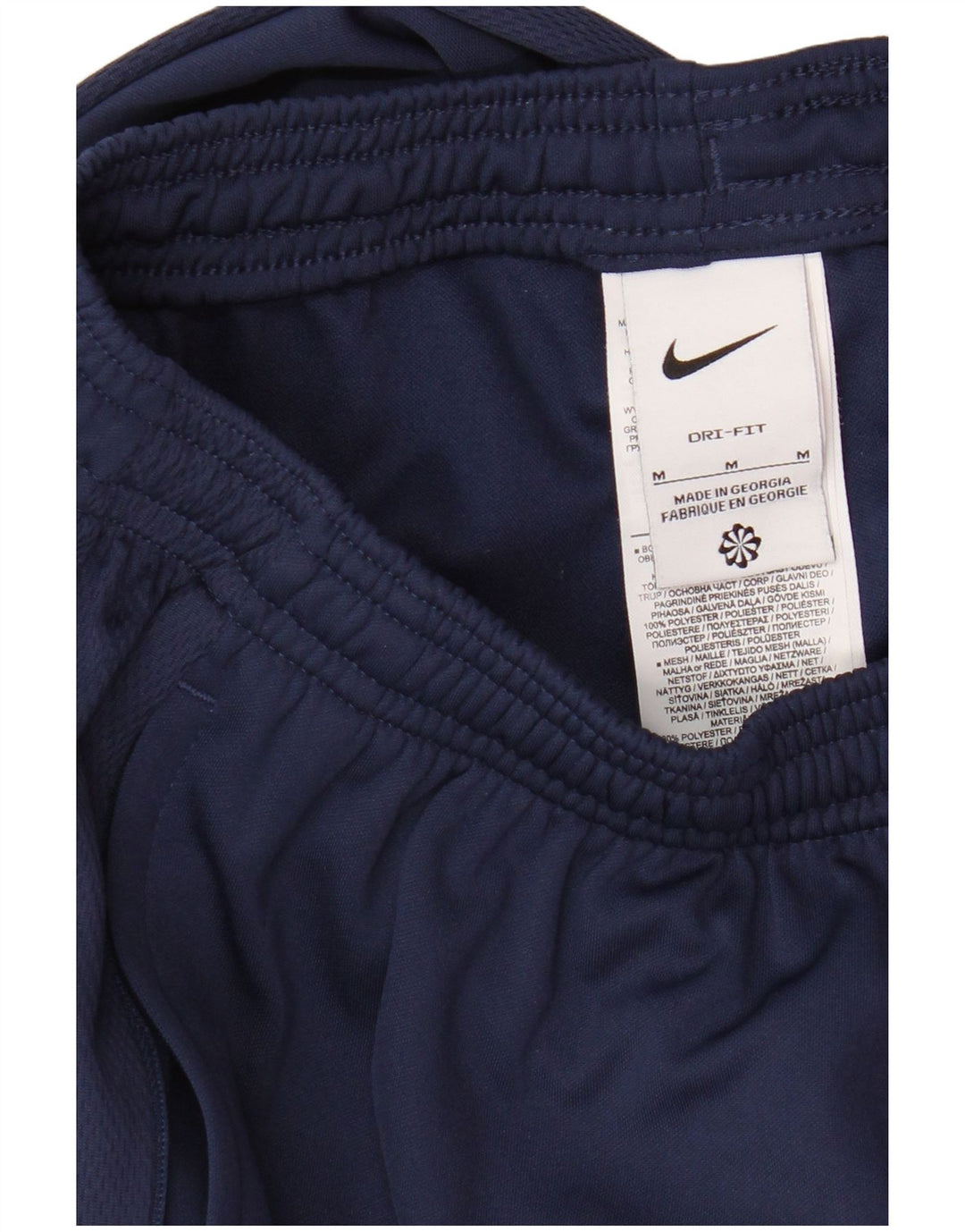 Calça de treino masculina Nike Dri Fit médio azul marinho poliéster